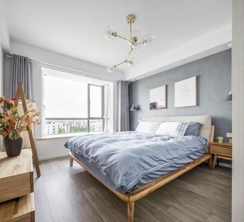 水泥|12万装122㎡三居北欧风,水泥背景墙个性十足,闺蜜都夸洋气