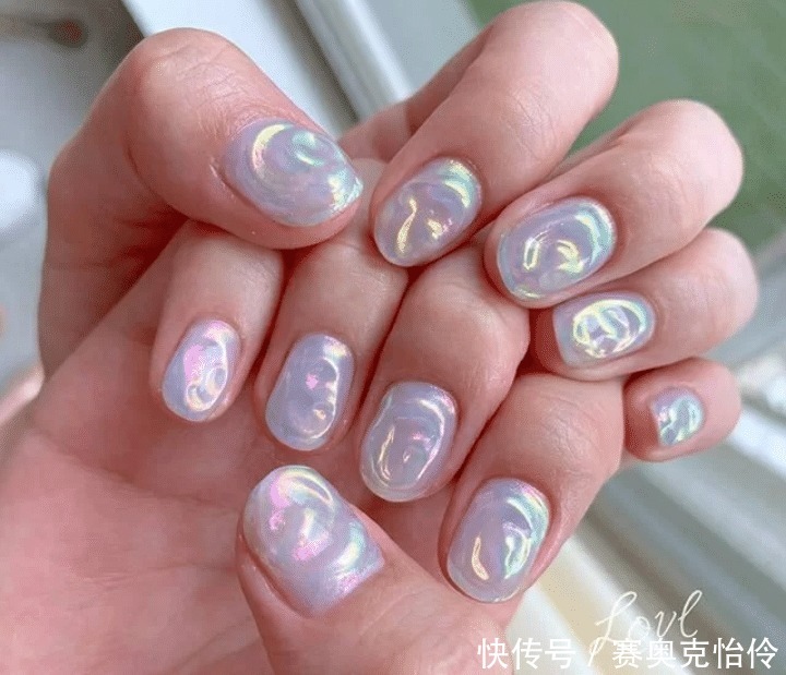 温柔可爱的果冻感美甲，拿图去做！