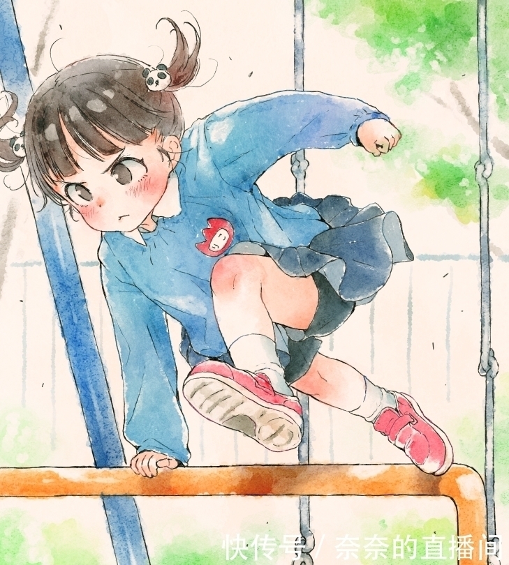 女孩|又一位日本画师的作品火了,这组幼稚园女孩的日常插画真的好可爱