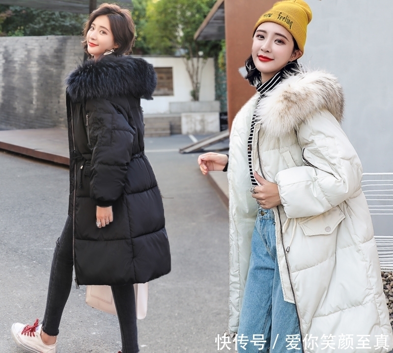 大毛领|建议大家:羽绒服别搭阔腿裤,太土!今冬流行这么穿,美嫩极