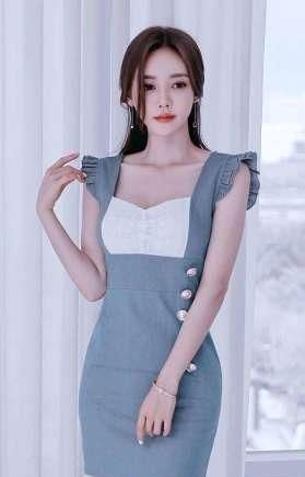 日常通勤试试孙允珠身上的这件连衣裙,时尚瘦身两不误尽显美女范