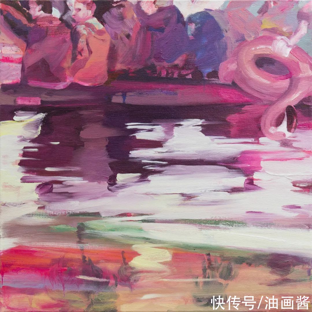  画家将女人变成粉红色，灵感来源于芭比娃娃，作品还有点小美