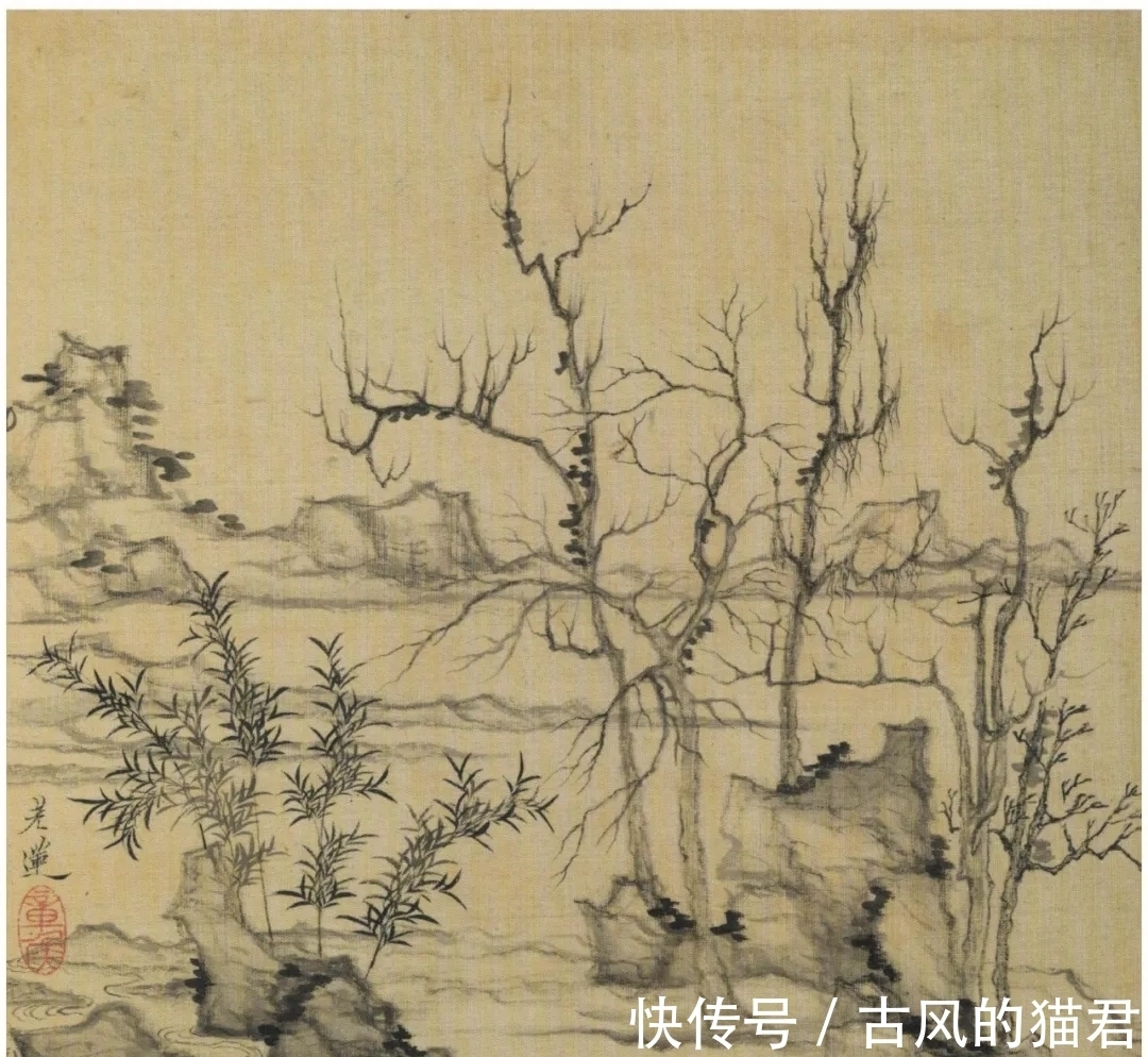 花鸟&陈洪绶的山水画、花鸟画也是当家绝活,与人物画比较,毫无逊色!