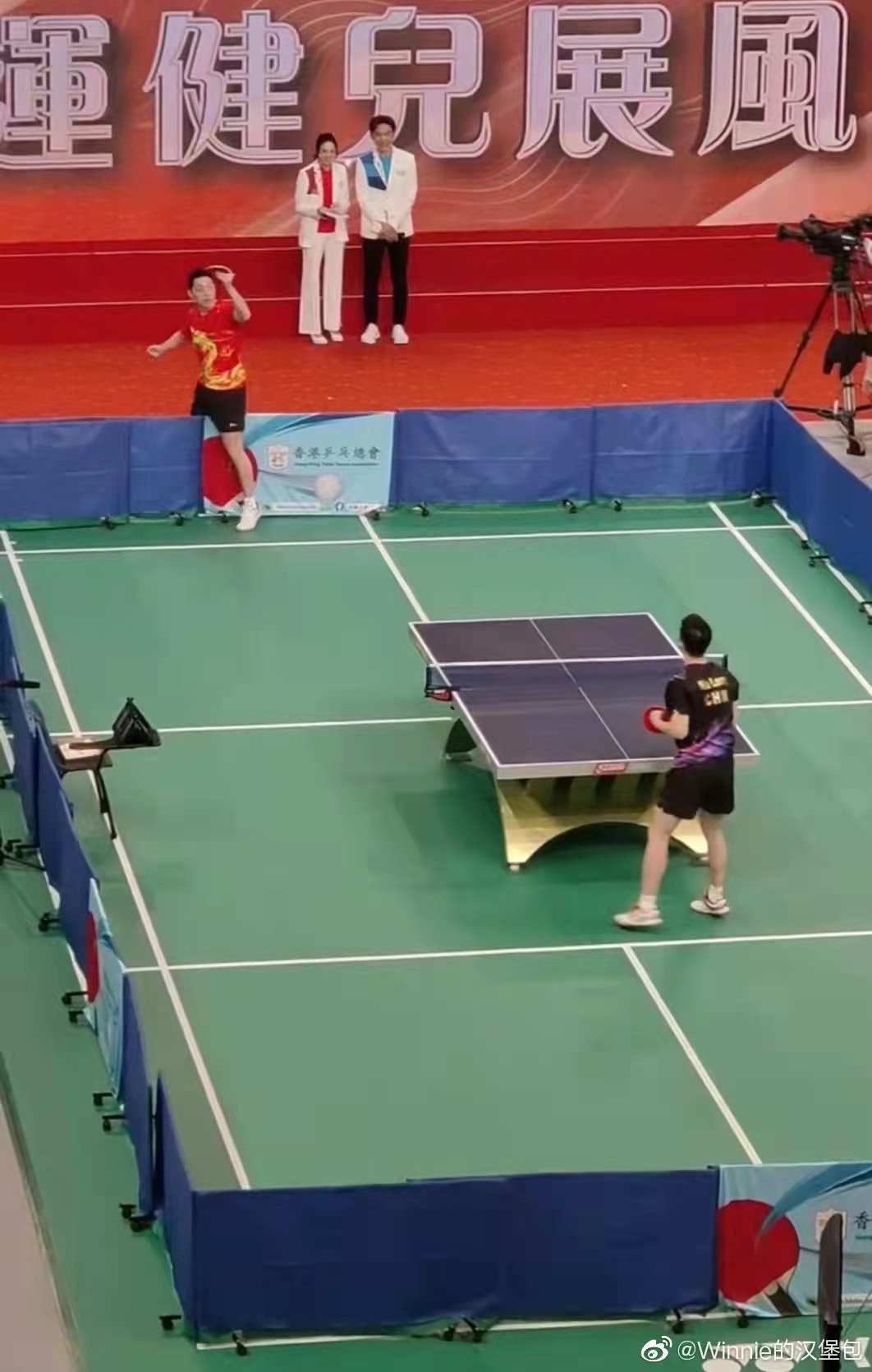 乒乓球|郭晶晶看馬龍?jiān)S昕打球秒變迷妹，張怡寧淡定觀賽！網(wǎng)友：夢幻聯(lián)動啊