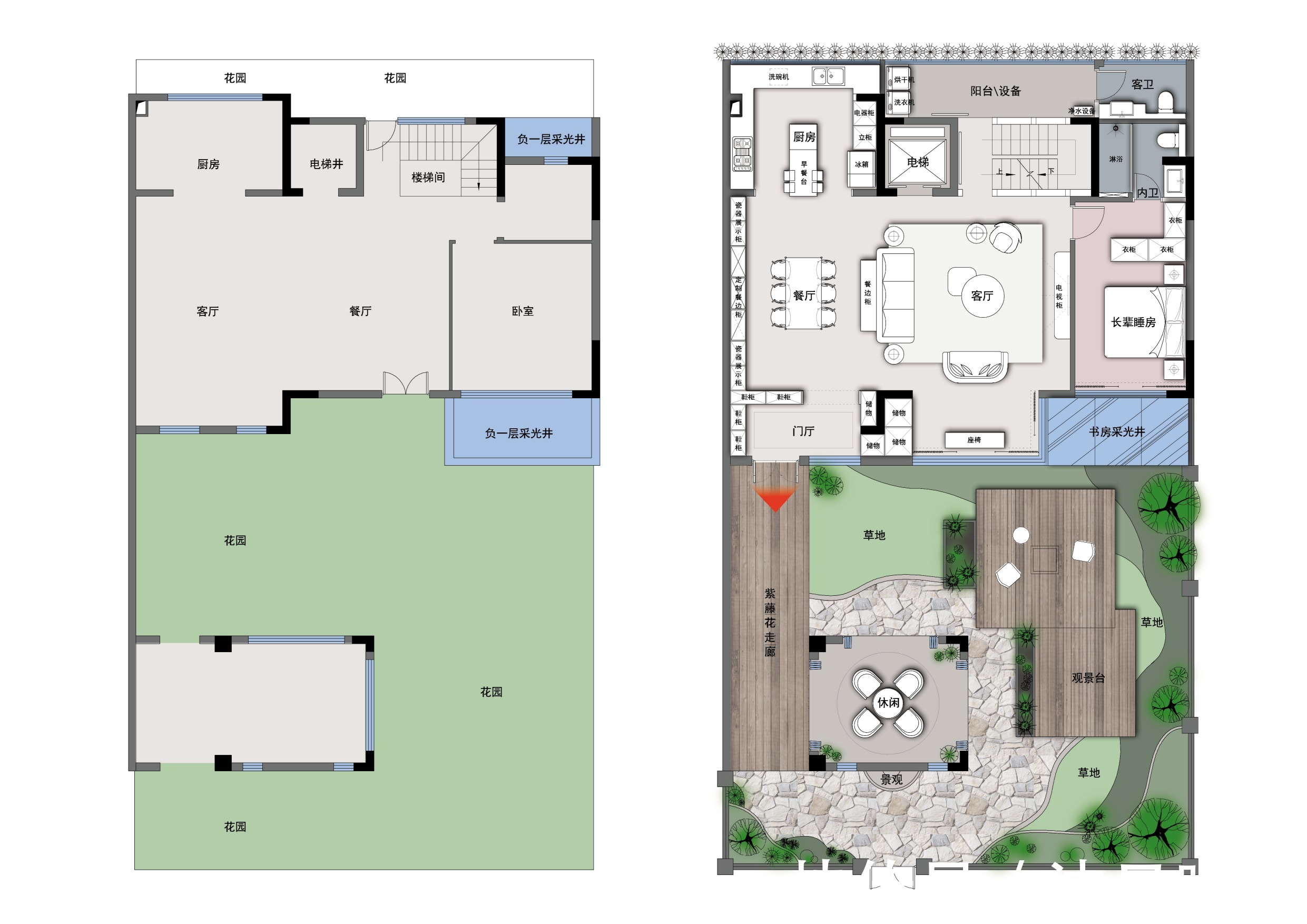 气质|【鲁班装饰】静雅合院300㎡美式，气质华丽