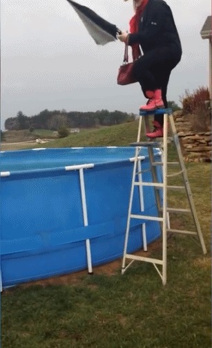 |搞笑GIF:人生难免磕磕碰碰,尤其是过河的时候