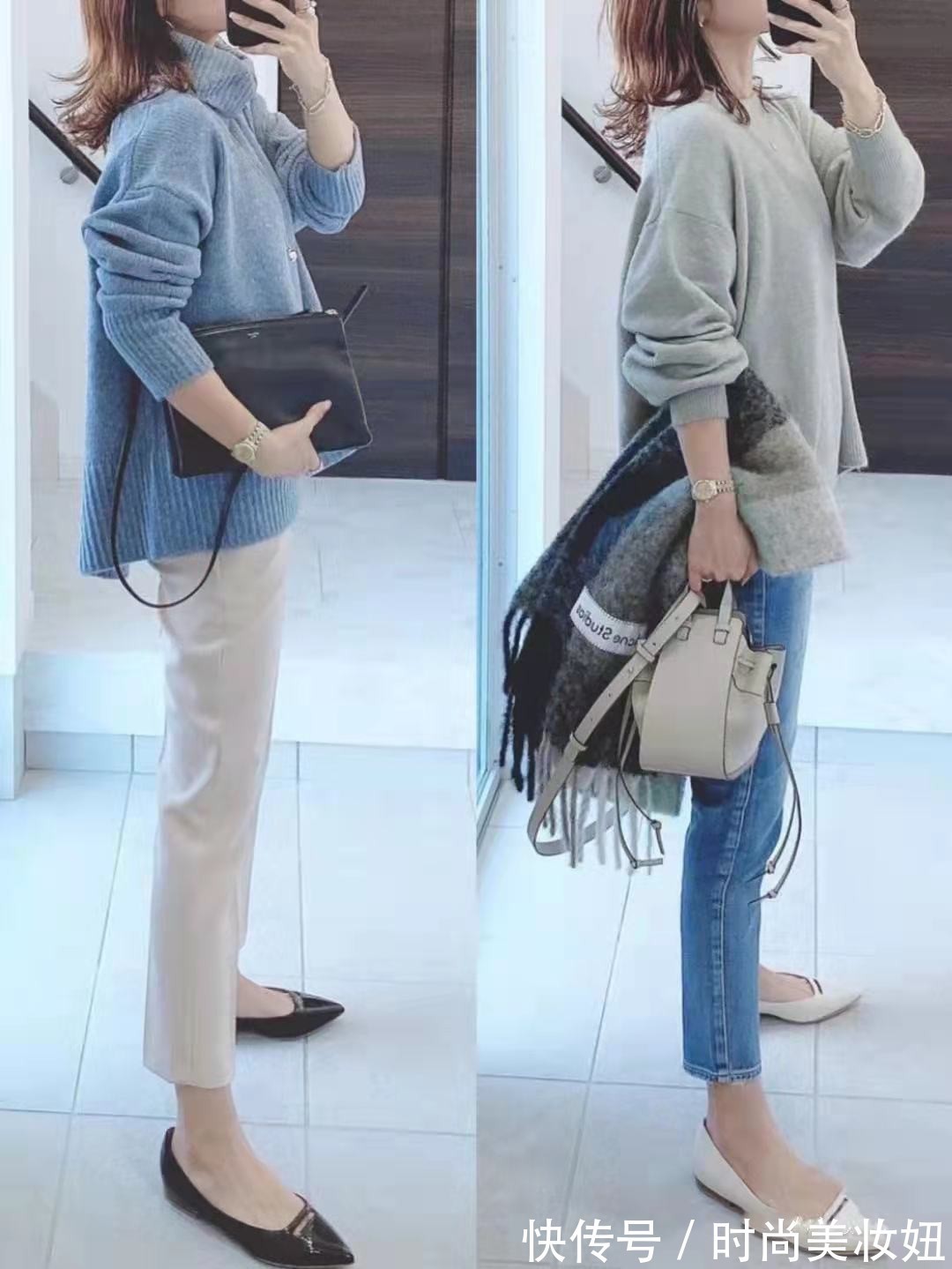 妈妈|“毛衣+9分裤”怎么搭更高级,40岁妈妈的穿搭经验,减龄又洋气