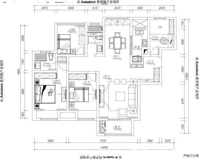 装饰画|132平现代风四居室,开放式厨房设计,典雅的小方砖与众不同