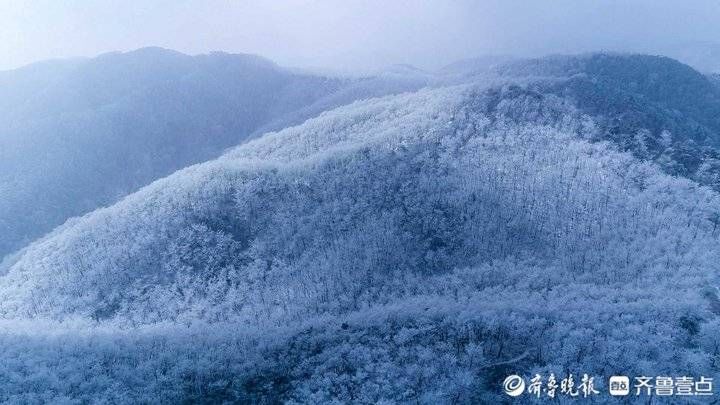 九如山|玉树琼枝，犹如山水画卷！济南九如山再现雾凇奇观