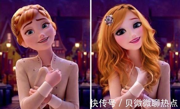 萌感|给冰雪奇缘女主开“美颜”如何本来小清新,这下变“俗颜”了!