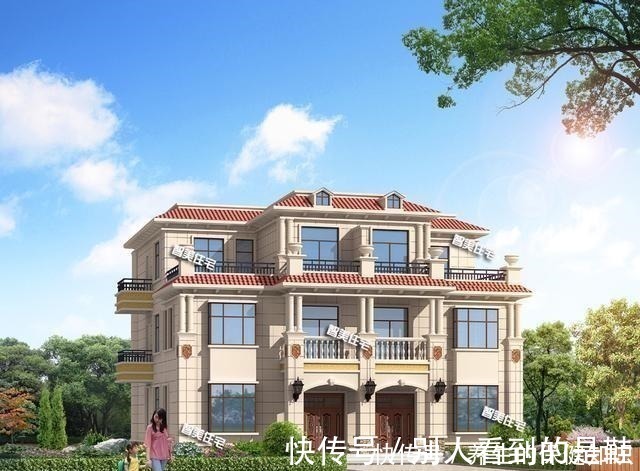 两兄弟|16×16.8米平顶双拼别墅,豪华外观下,是兄弟俩的同心坚持!