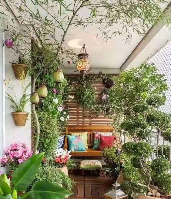 养花高手不买一楼房子，庭院生活，一个阳台就能实现，羡慕