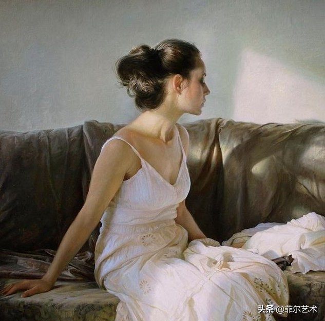 油画#49岁画家笔下的少女人体油画,展现出人体艺术的极限美感