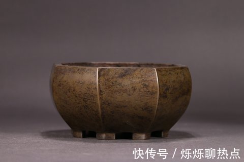 香炉$旧藏,铜菱形香炉