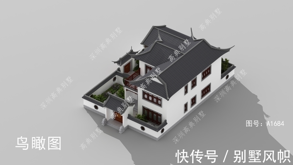 这款经典中式别墅,带庭院设计,很多人想建一栋。