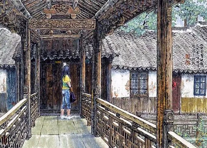 贺天健&吕吉人笔下的水韵江南,美在意境!