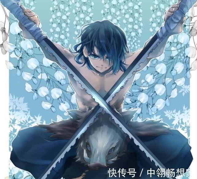 炭治郎|鬼灭之刃紫藤花下的角色形象,祢豆子成了花中仙子