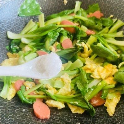 火腿|懒人最爱的火腿青菜炒鸡蛋,因为它我都爱上做饭了