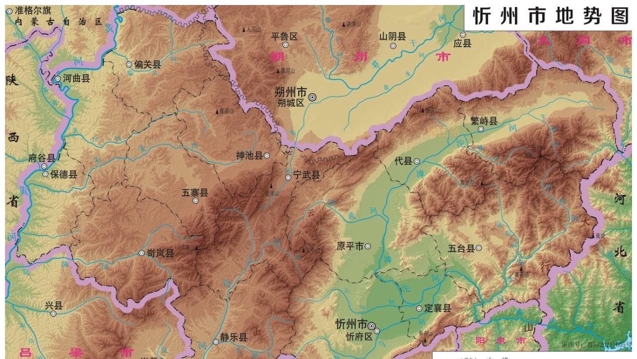 山西省|12张地形图，快速了解山西省各市