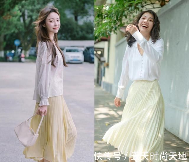 服饰|很适合夏季的搭配:衬衫+半裙,遮肉显瘦,上班上学都能穿