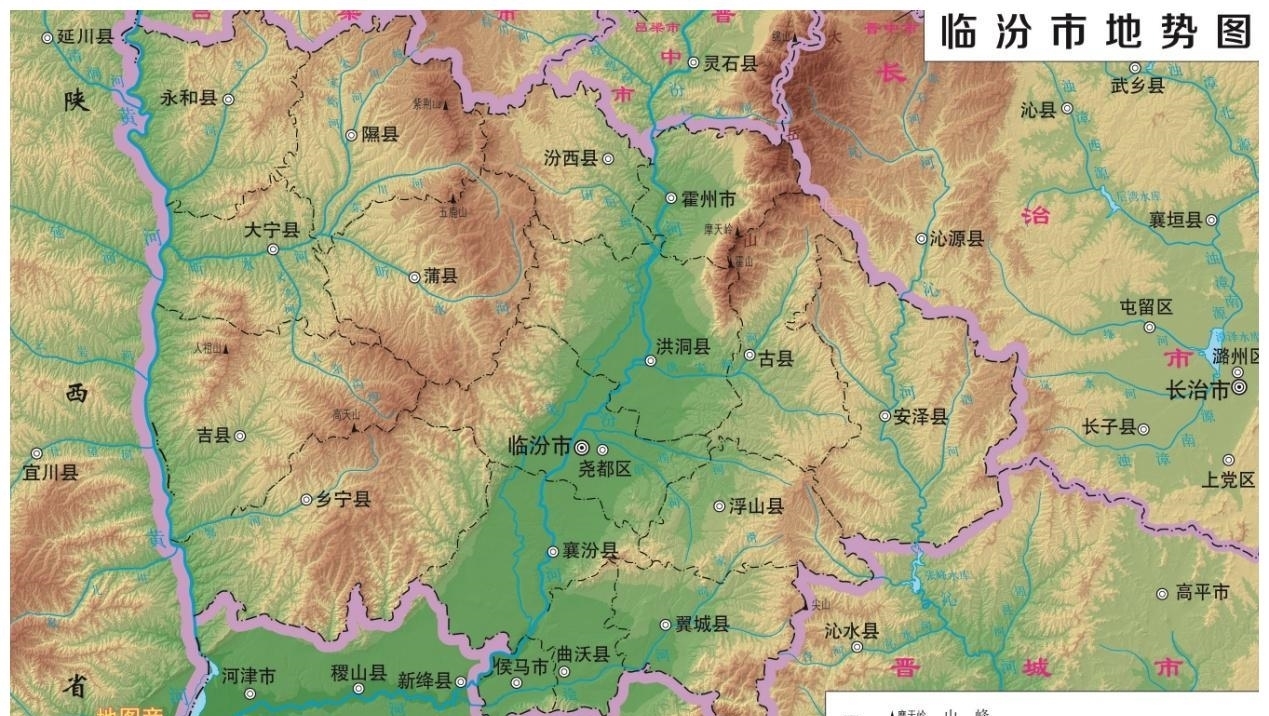 山西省|12张地形图，快速了解山西省各市