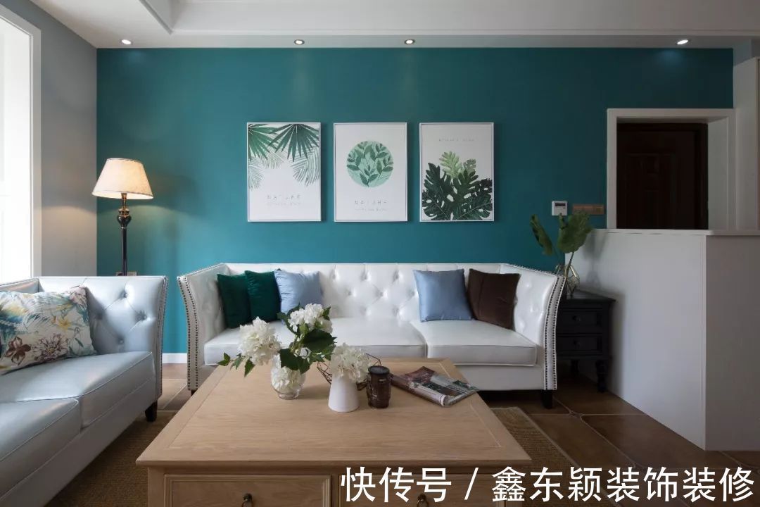 森系|107平的美式风三居室，好喜欢这款森系电视背景墙