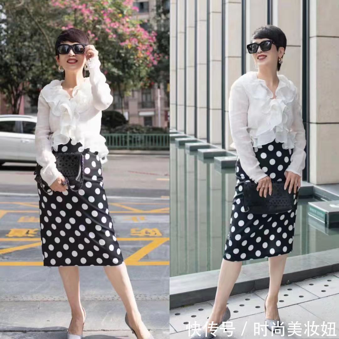 黑白|气质决定成败,这位62岁奶奶靠穿搭告别“老气”,美得优雅自信