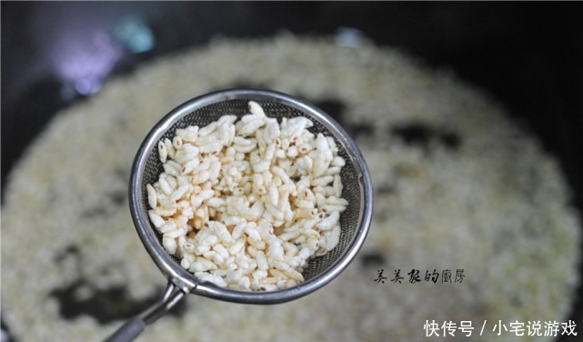 大米丢进锅里,个个爆开花,简单3步,轻松做成米花糖,超健康!