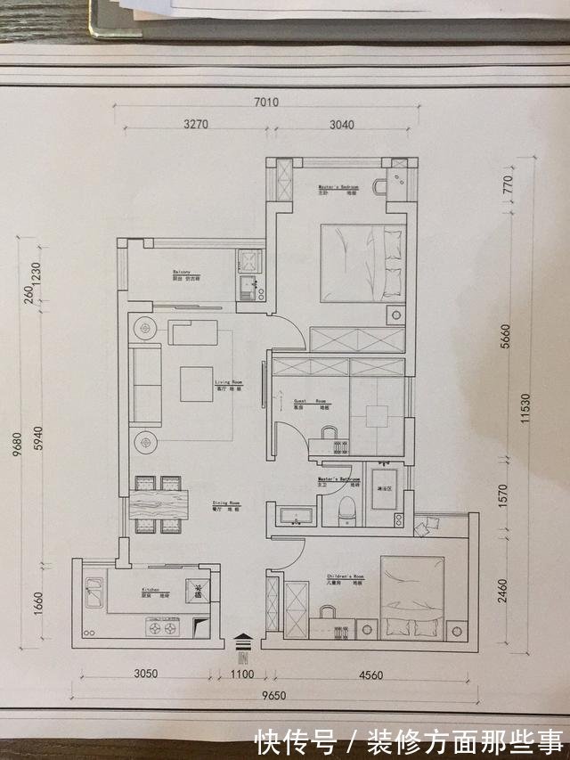 北欧风|93平北欧风三居室,卫生间干湿分区,卫生间墙上花片是点睛之笔