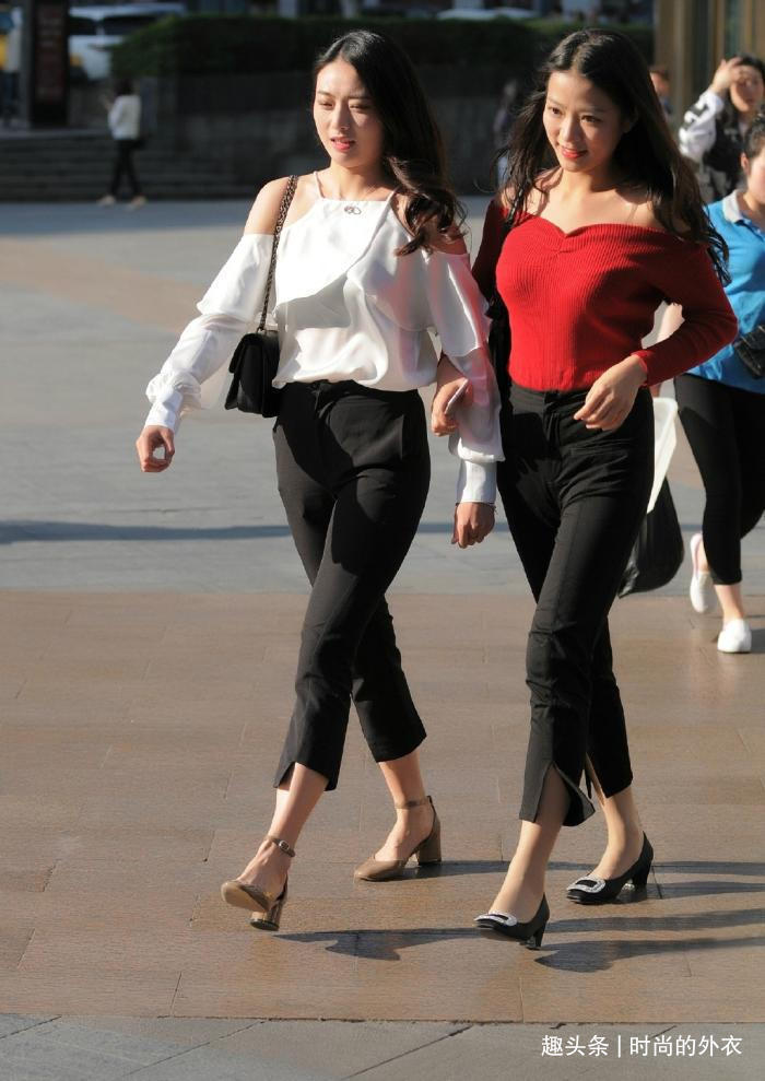 九分裤|初秋要怎么穿气质女生的长裤穿搭示范，时尚耐看值得借鉴