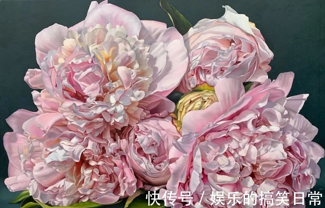 艺术家#“艳俗”的牡丹花，被这位女画家画成艺术品，感觉香气扑面而来