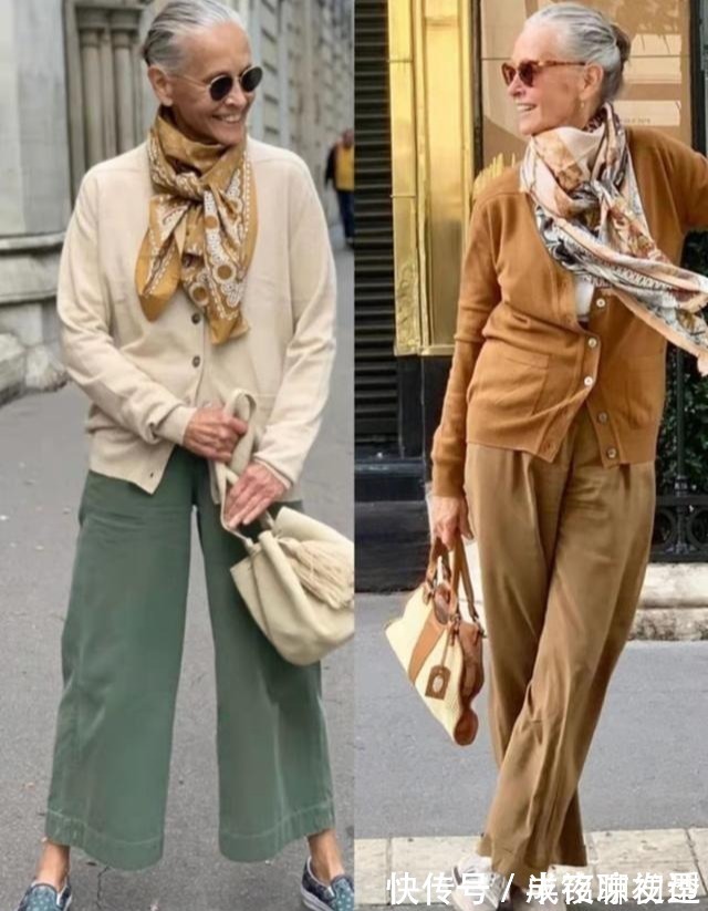米色 70岁比年轻人还会穿,奶奶辈也穿出时髦范,她才是真正的穿搭高手
