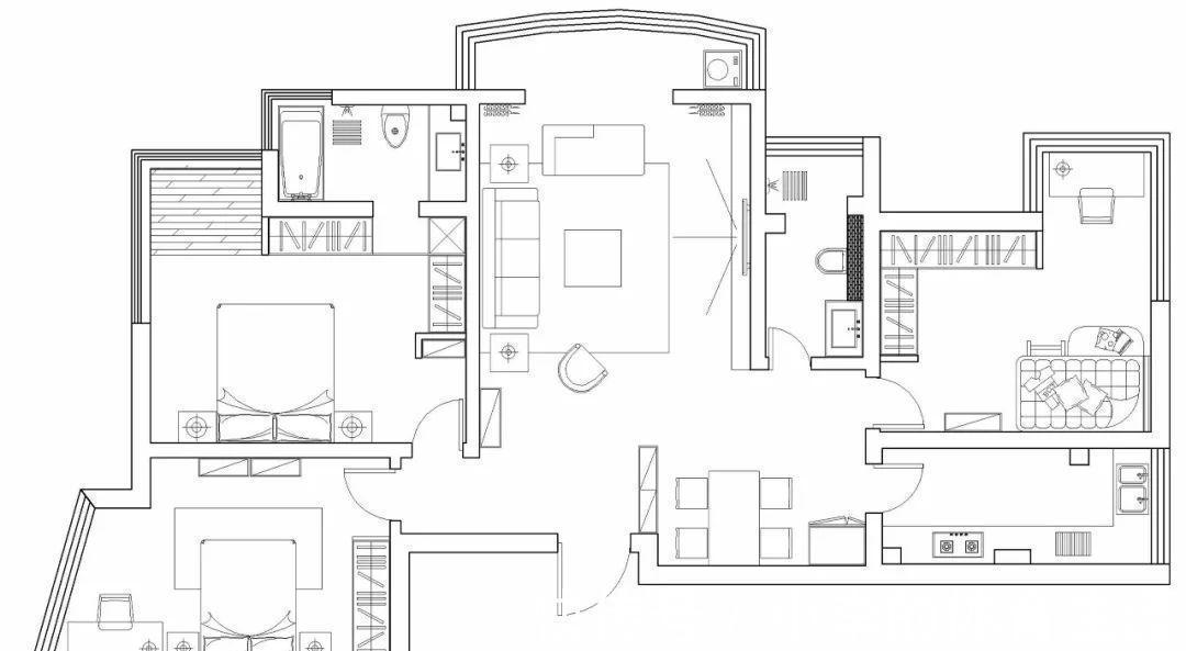 墙面|115平的现代北欧风三居室,轻松而又闲适的小窝