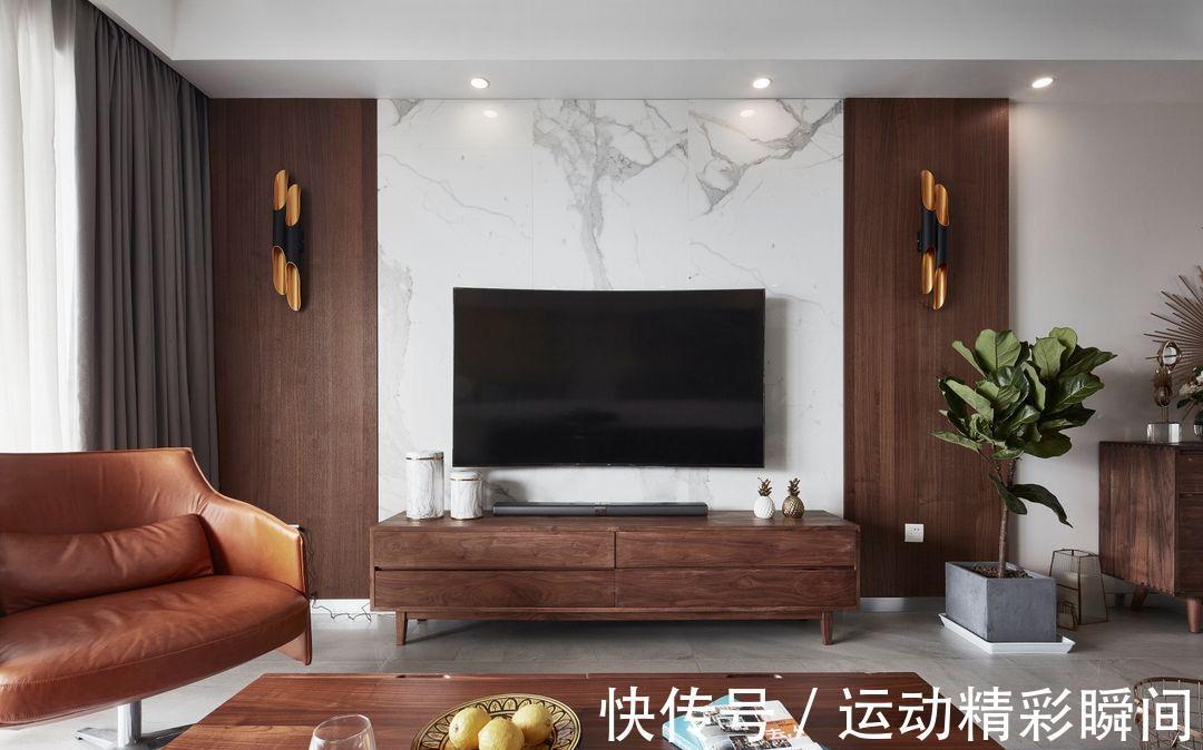 暖水澡|时尚现代三居室,用深灰色打造高级空间,完美体现业主的需求