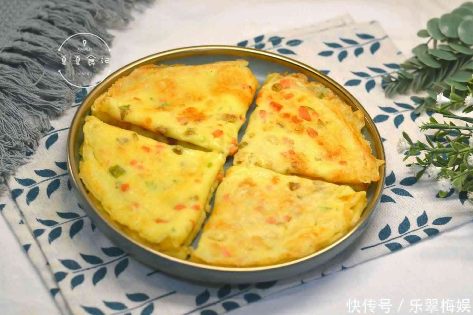 榨菜|儿子最爱吃这早餐,不用揉面,搅一搅就能煎,柔软嫩滑,超好吃!