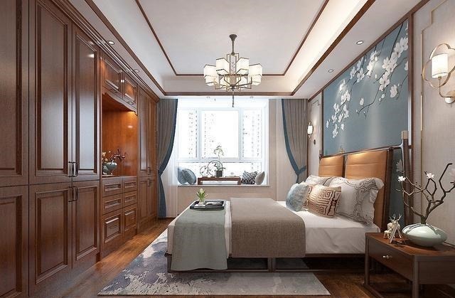 中式|150㎡中式风用红木色，大气美观又有品味，入户便让人心生喜爱