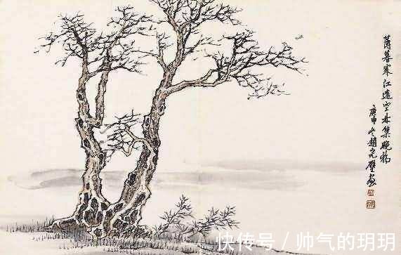 齐名#他与张大千齐名,一生画三百余幅作品,人们称他是青绿山水大师!