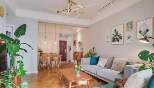 温莎床|88㎡清新北欧3室2厅,小房子是植物天堂,小日子就该清新又温暖