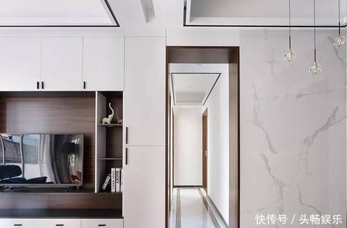 客餐厅|78平的现代风小户型,为了挤出三间卧室也挺不容易的