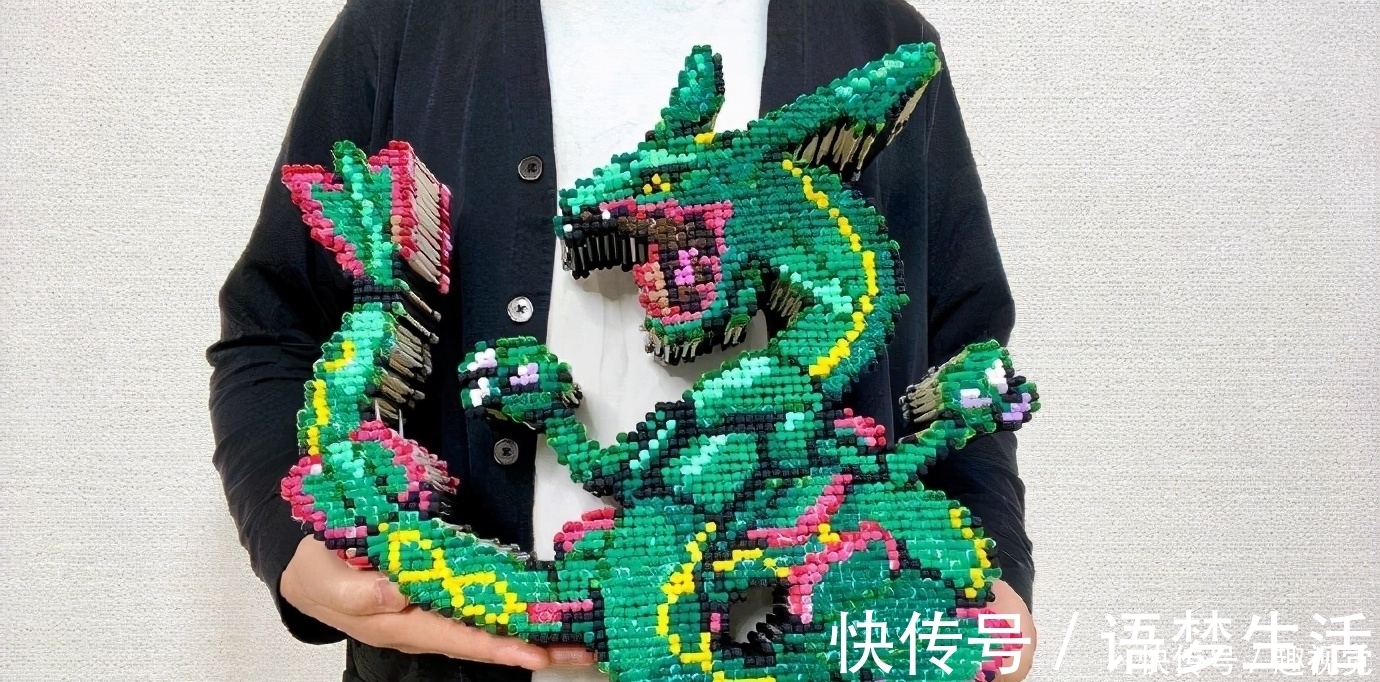 像素|用棉签画出《精灵宝可梦》,自带3D立体效果,完美还原童年像素风