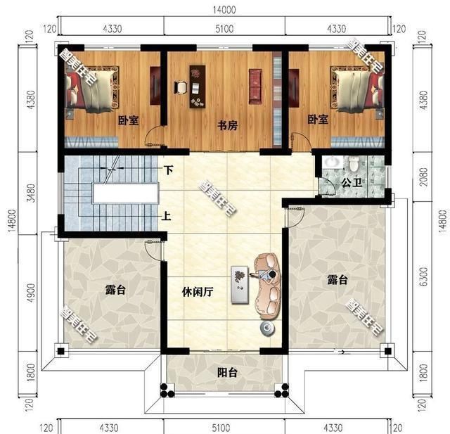 别墅|室内配堂屋，一二层都带厨房的别墅户型，外形都很漂亮