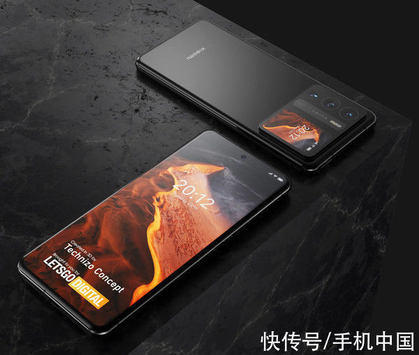 小米12 Ultra渲染图曝光 居中挖孔设计后置摄像头亮了