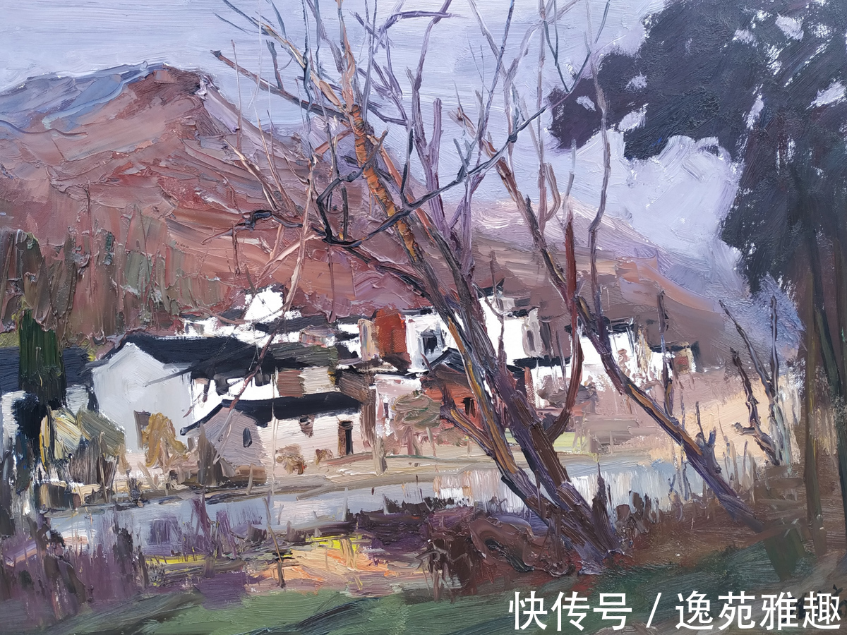五彩斑斓&「写生作品」回望深秋婺源,五彩斑斓,油画家汪志高作品欣赏
