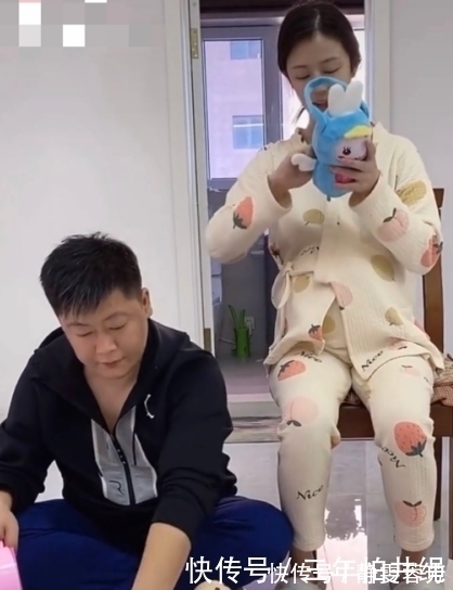 用力过猛|谢永强与妻子出镜，妻子怀孕四肢纤细，网友：跟吉娜有一拼