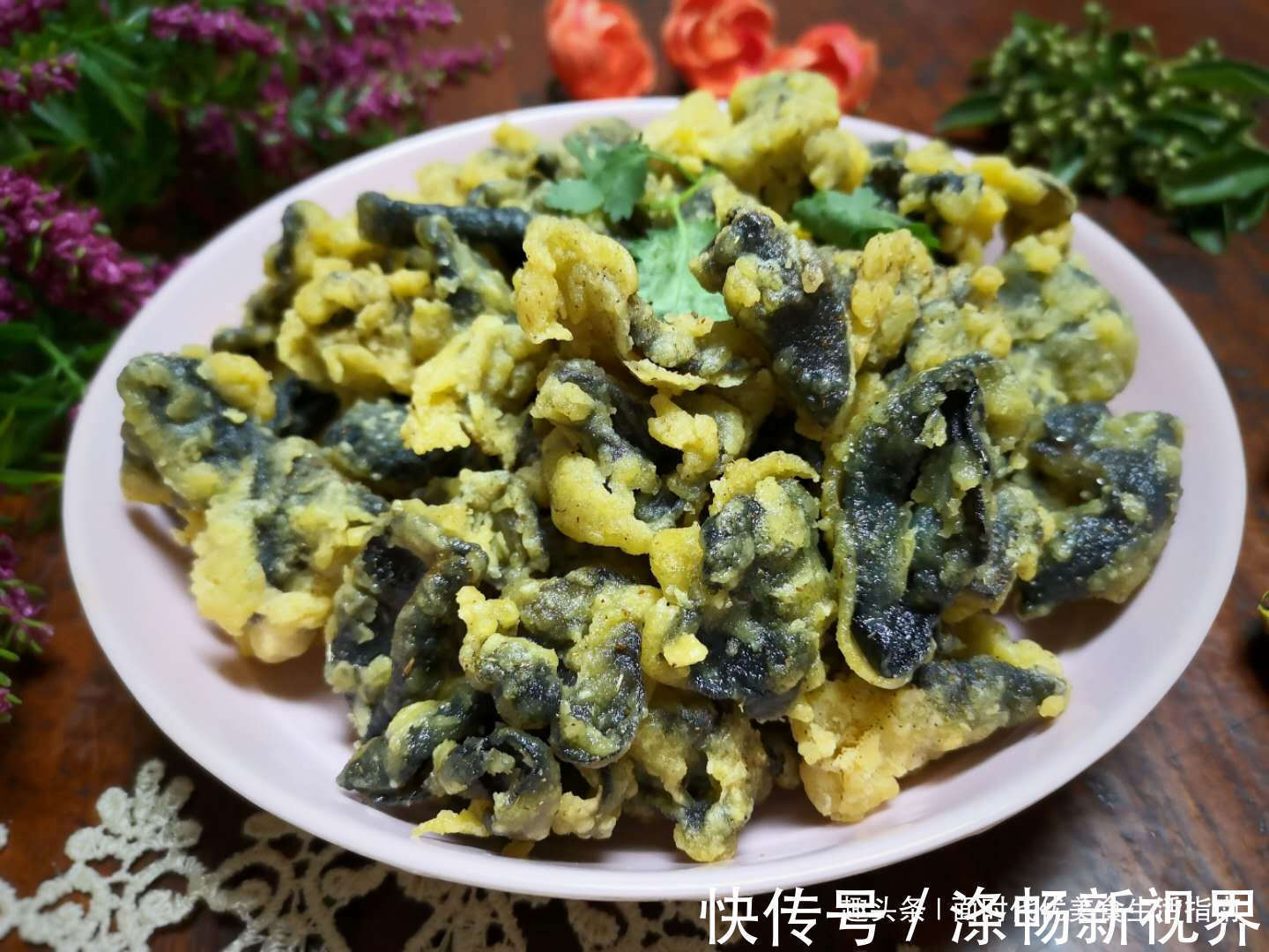 面糊|木耳新吃法,3分钟就出锅,咸香酥脆,比肉还好吃,饭店都吃不到