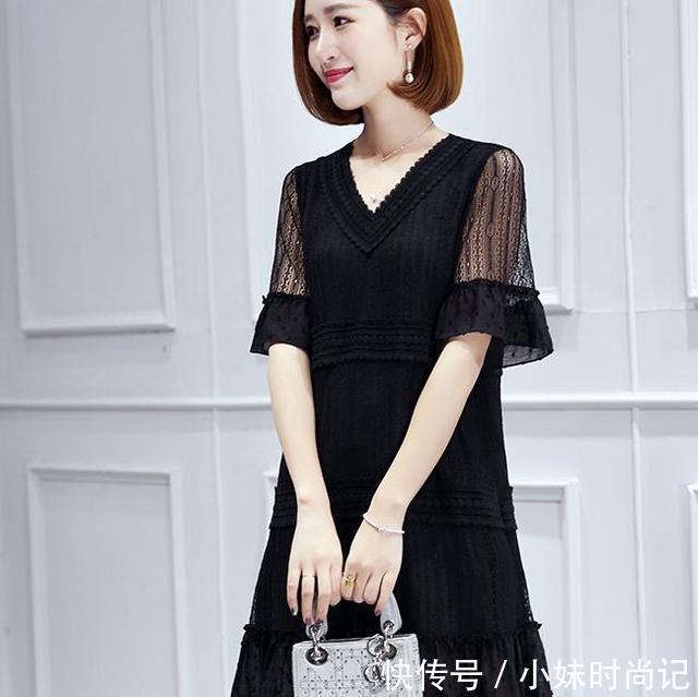 女人味十足 胖妹妹连衣裙就是那么的美,这个春季你穿了吗