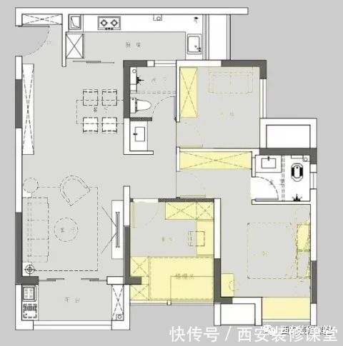 定制|90㎡三室刚需,木色温暖家