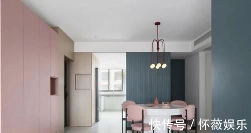 功能柜|120㎡极简风三居室，柔和的莫兰迪配色，干净又舒服