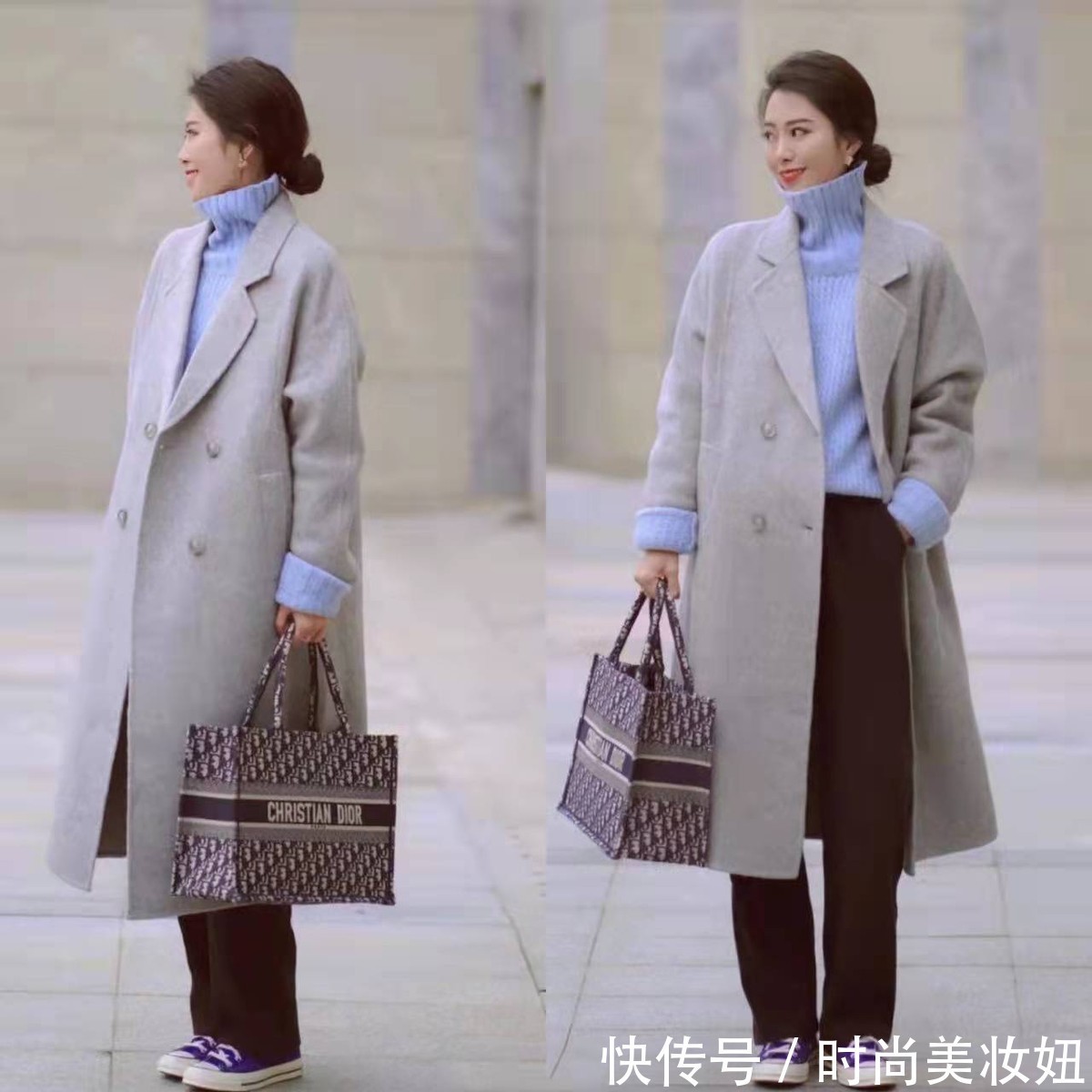 穿着 “大衣+高领毛衣”,才是冬季最实用的穿搭,高级大气又保暖