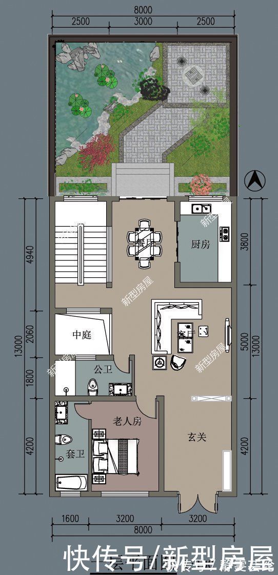 露台|宅基地临街，建房应该怎么设计？分享8套图纸总有一套适合你